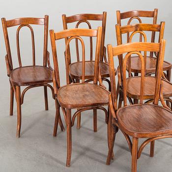 STOLAR, 6 st, Thonetstil, 1900-talets andra hälft.