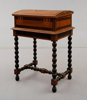 SKRIN PÅ BENSTÄLLNING, 1800-talets slut.