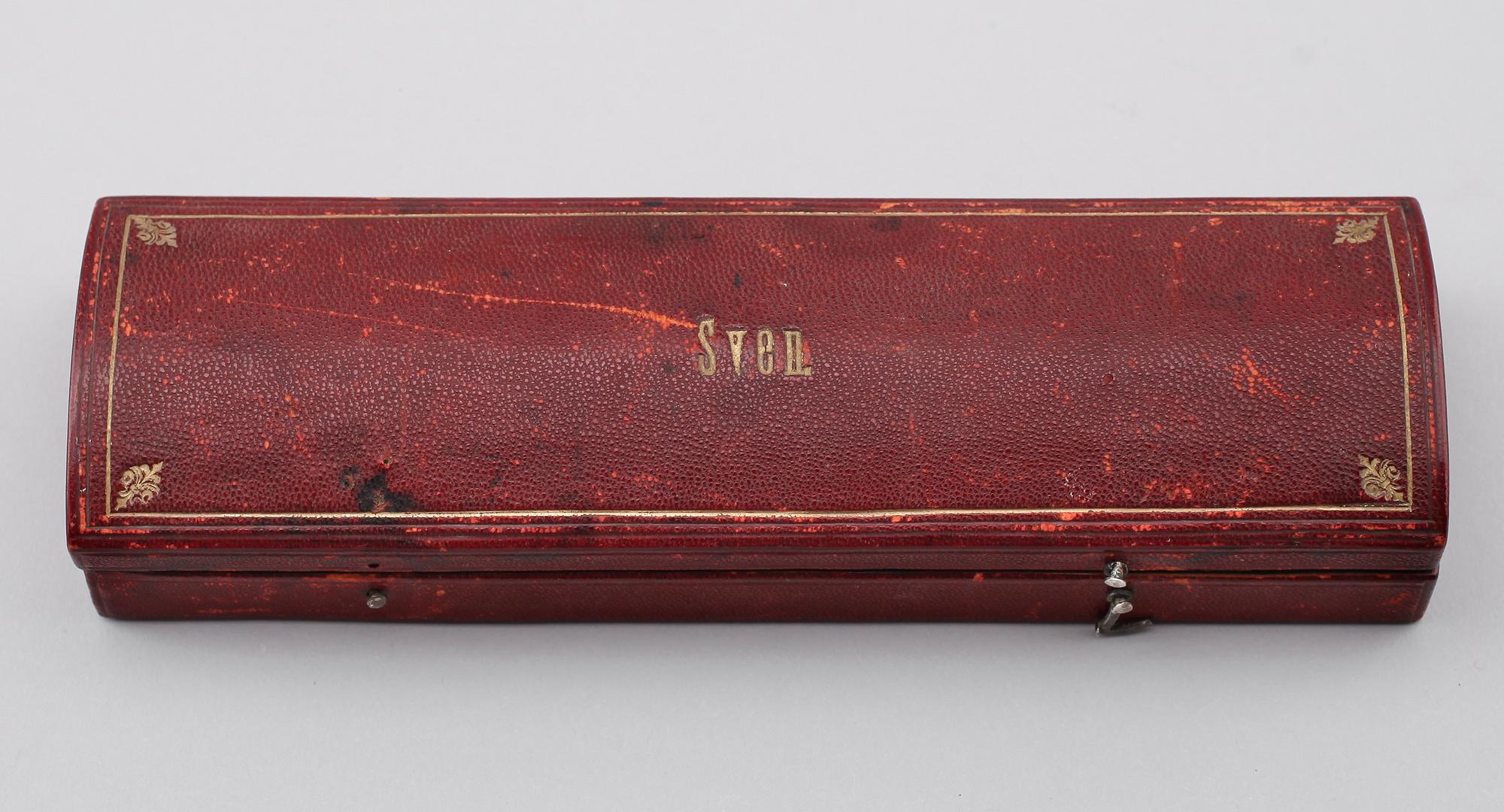 DOPSET, 3 delar, silver, Nils Julihn, Karlshamn 1850/51. Vikt ca 106 gram.
