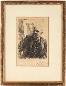 Anders Zorn · ANDERS ZORN, "GEORG VON ROSEN", 1893, signerad.