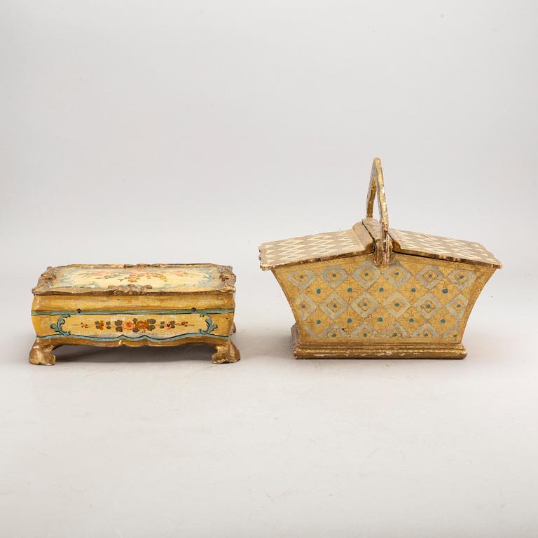 Seven mid 20th century wood items from Paolet, Firenze Italy.