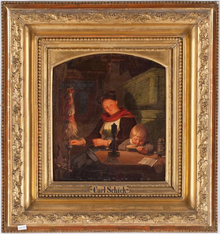 OKÄND KONSTNÄR, olja på duk, 1800-tal, ej signerad.