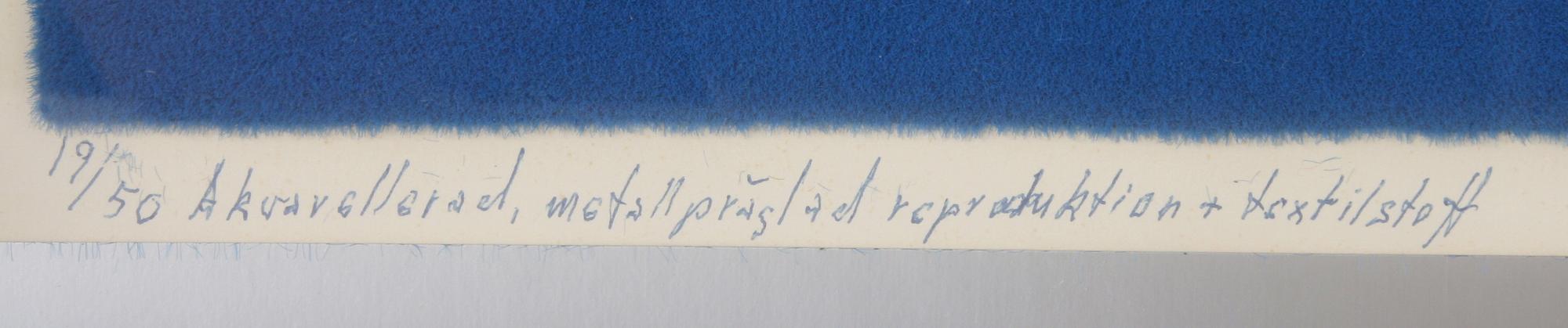 MAX WALTER SVANBERG, blandteknik, sign o numr 19/50.