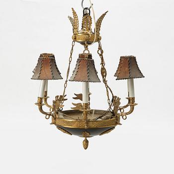 Hanging lamp, Empire style, circa 1900.