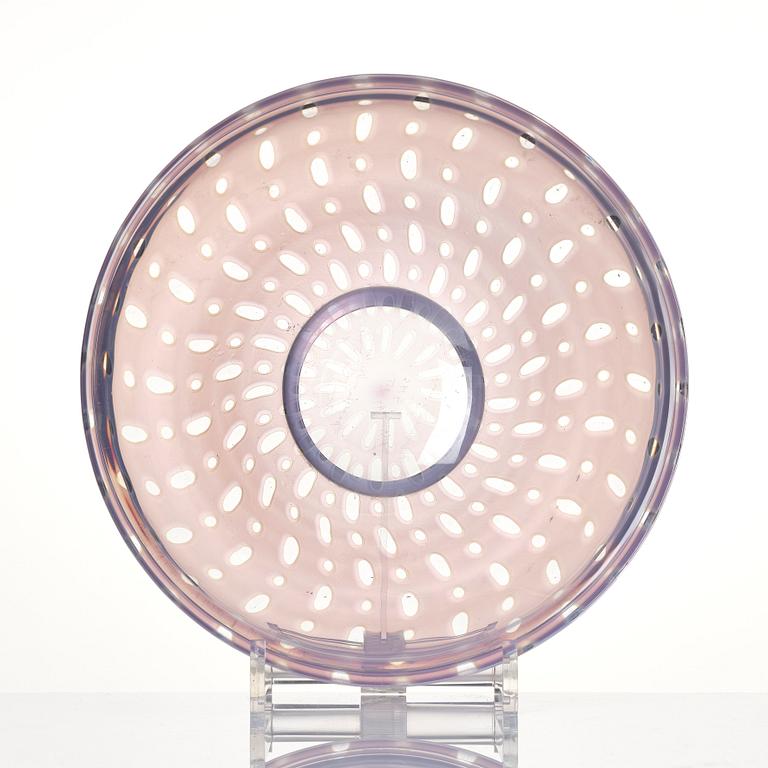 Edward Hald, a "slipgraal" glass bowl, Orrefors, Sweden ca 1955.