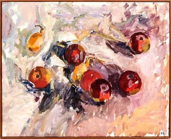 Bente Bjerregaard, olja på duk signerad och daterad 83.