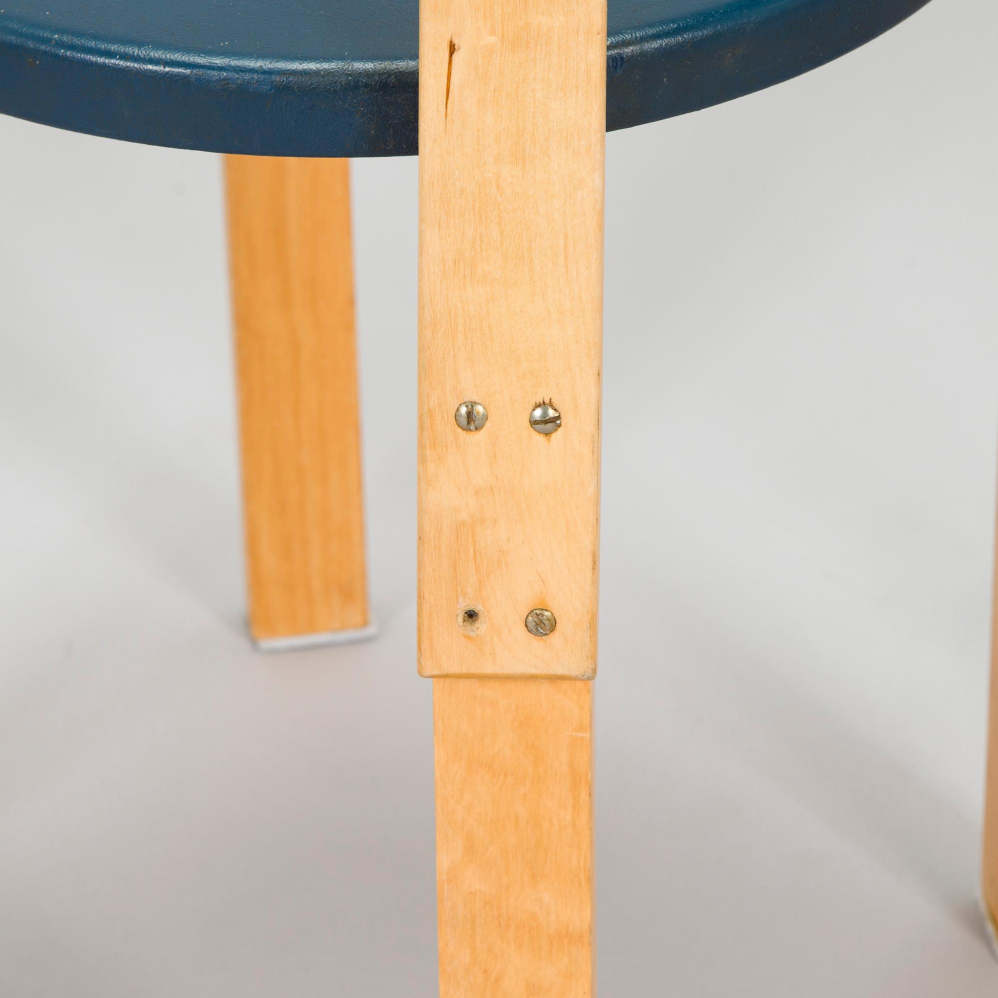 Alvar Aalto, a set of three 1960s '68' chairs for Artek.