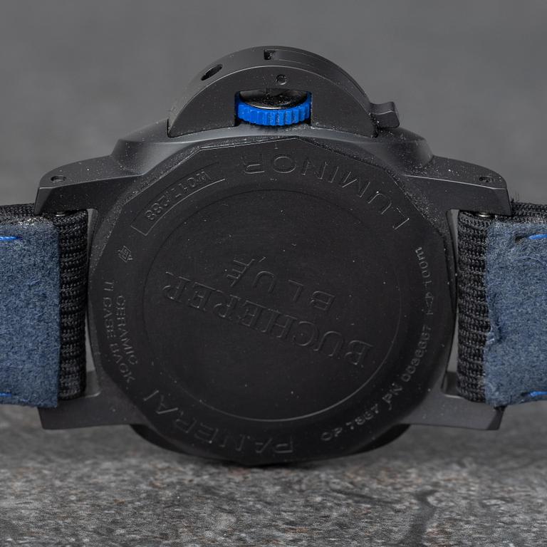 Panerai, Luminor GMT, “Bucherer Blue”, " "one of 288"", ca 2021.