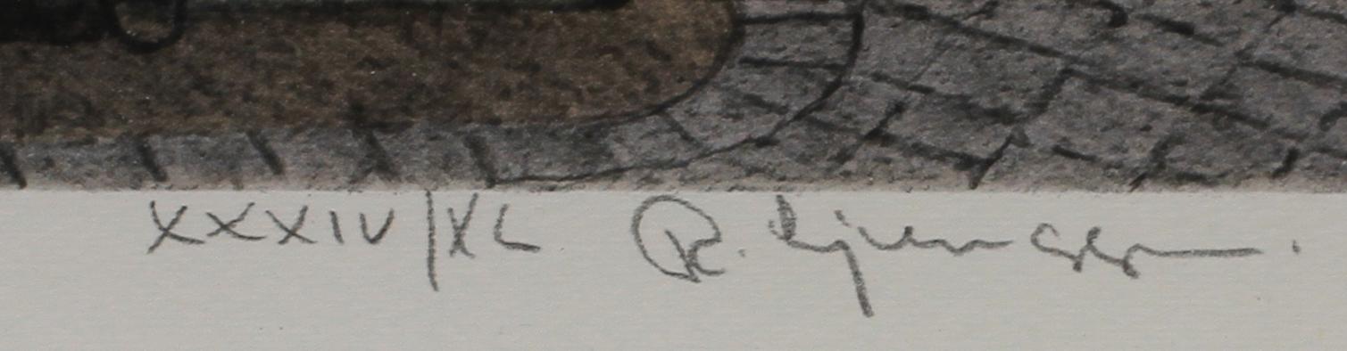 REINHOLD LJUNGGREN, färglitografi. Sign och numr XXXIV/XL.