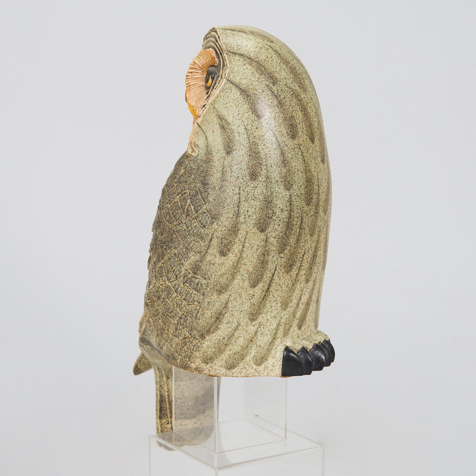 Paul Hoff, sculpture, "Strix Nebulosa No 103", Gustavsberg studio, Sweden, 1985.