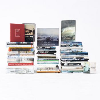 Lars Lerin, a collection of 76 books, of which four with signature and dedication from the author.