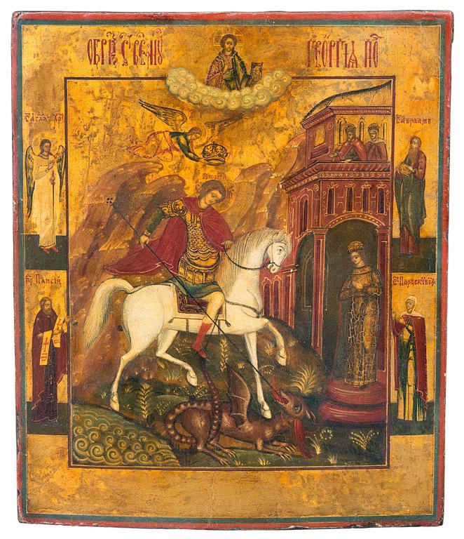 IKON, tempera på pannå, Ryssland 1800-tal.