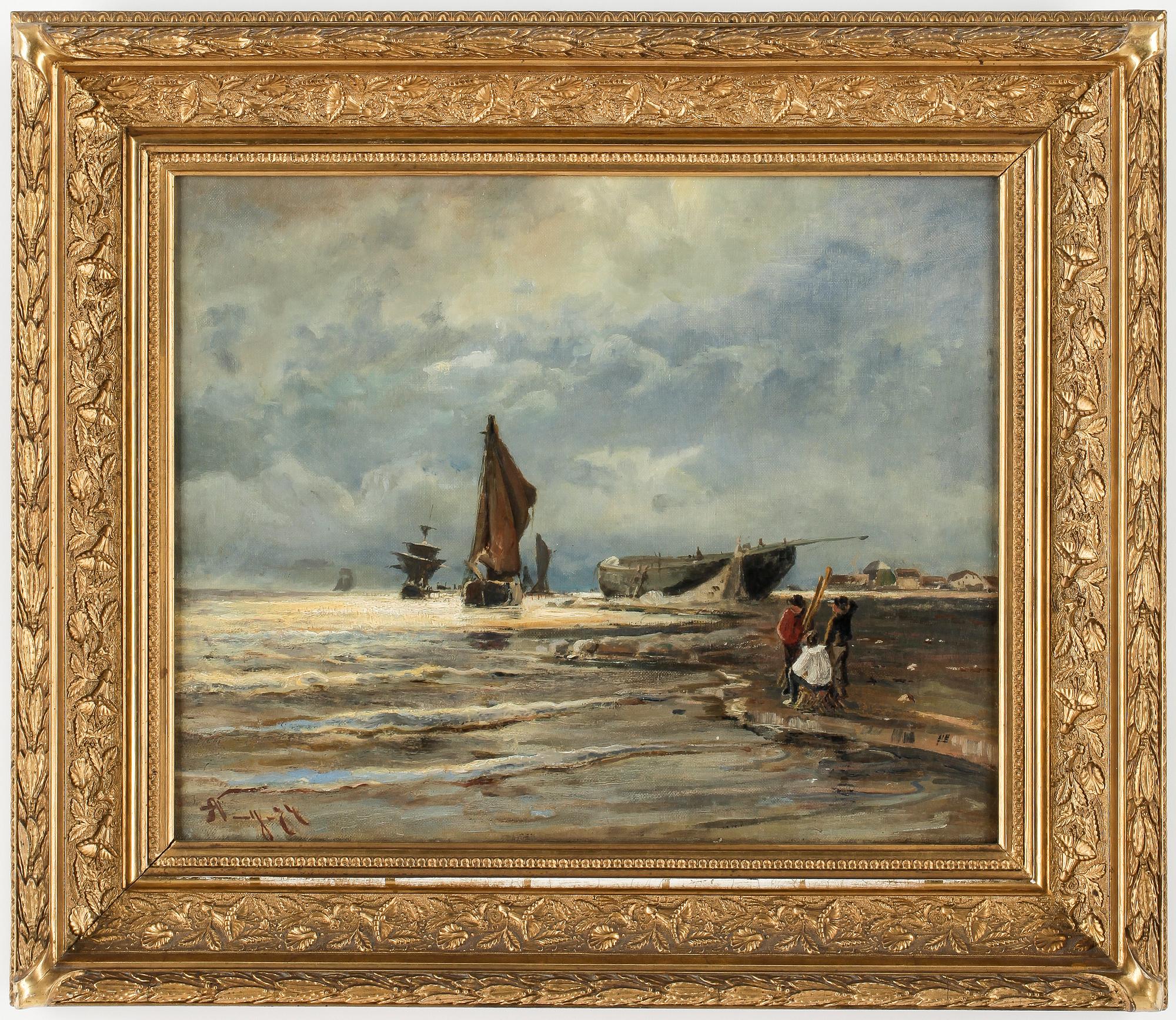 OKÄND KONSTNÄR, olja på duk, signerad och daterad -74, England, 1800-talets andra hälft.