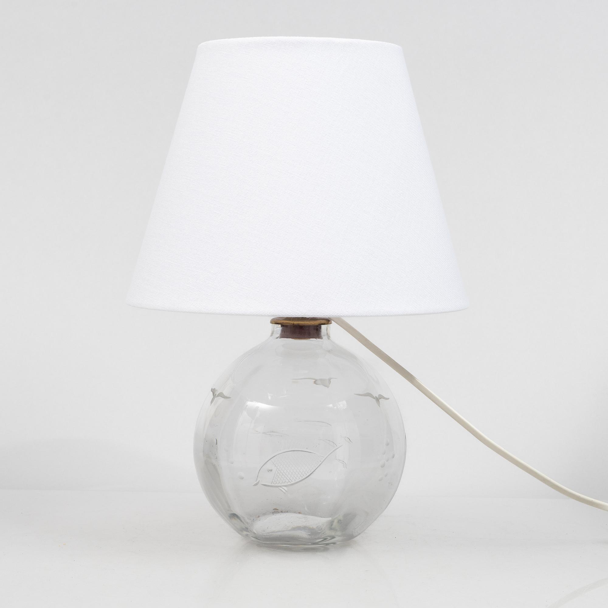 Orrefors, a table lamp, 1930's/40's.