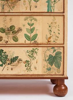 Josef Frank, a 'Flora' chest of drawers, Svenskt Tenn Sweden 1930-40s.