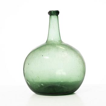 Bottle, glass, folk art, 17th-18th century.