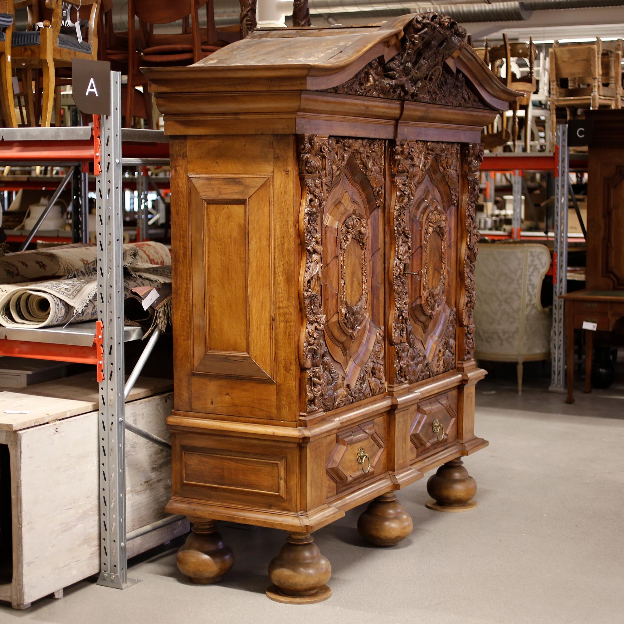 SKÅP, barock-stil, 1800-tal.