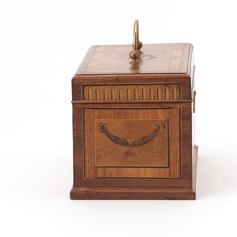 A Gustavian tea caddy by Georg Haupt (master 1770-84), not signed.