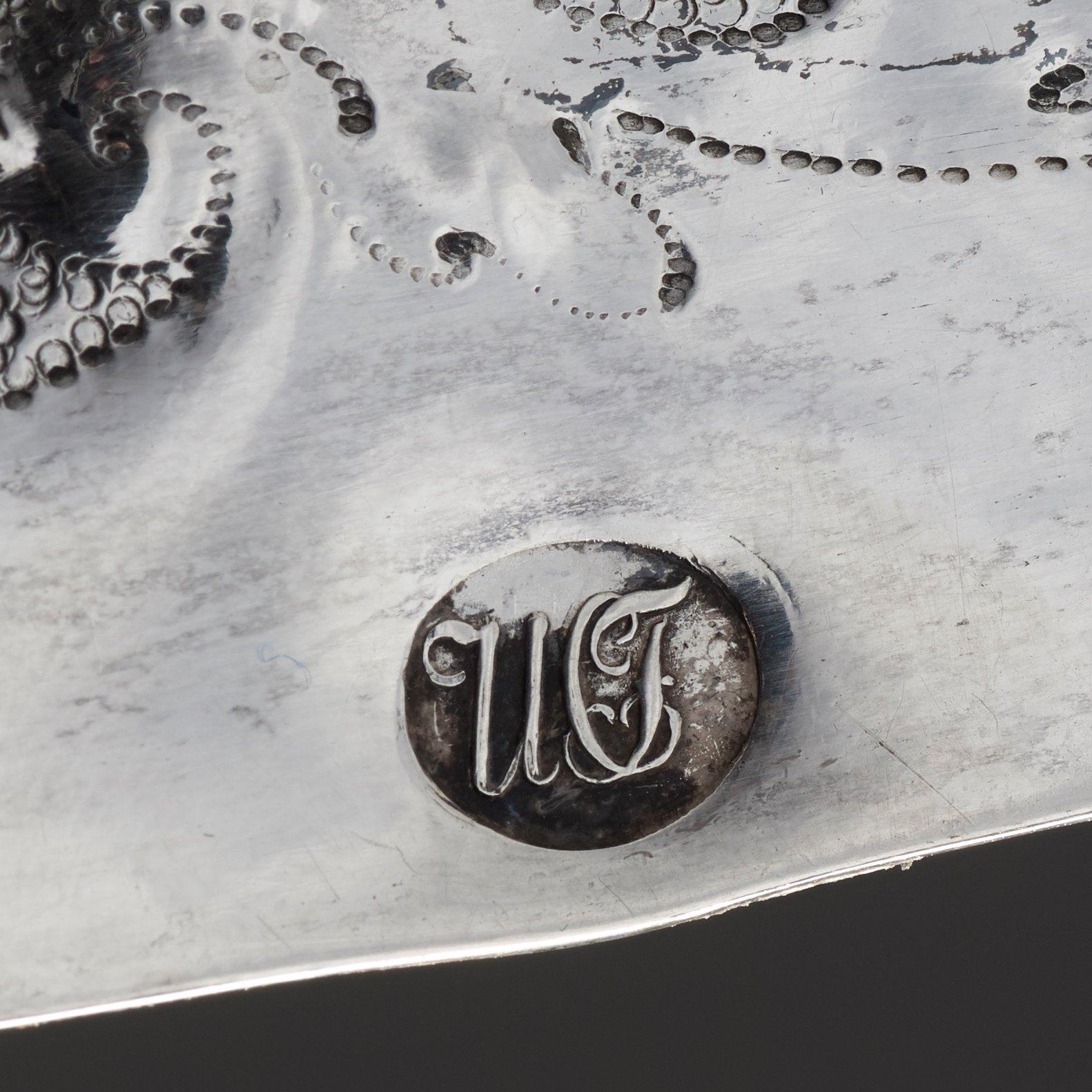 Christian Henning, presenterfat, silver, Stockholm 1706. Barock.