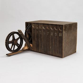 Storage cabinets for film reels 1930-1940's.