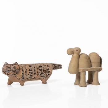 Lisa Larson, two stoneware figurines, Gustavsberg, Sweden.