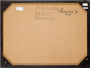 ALBERT JOHANSSON, olja på pannå, sign o dat a tergo 1987.