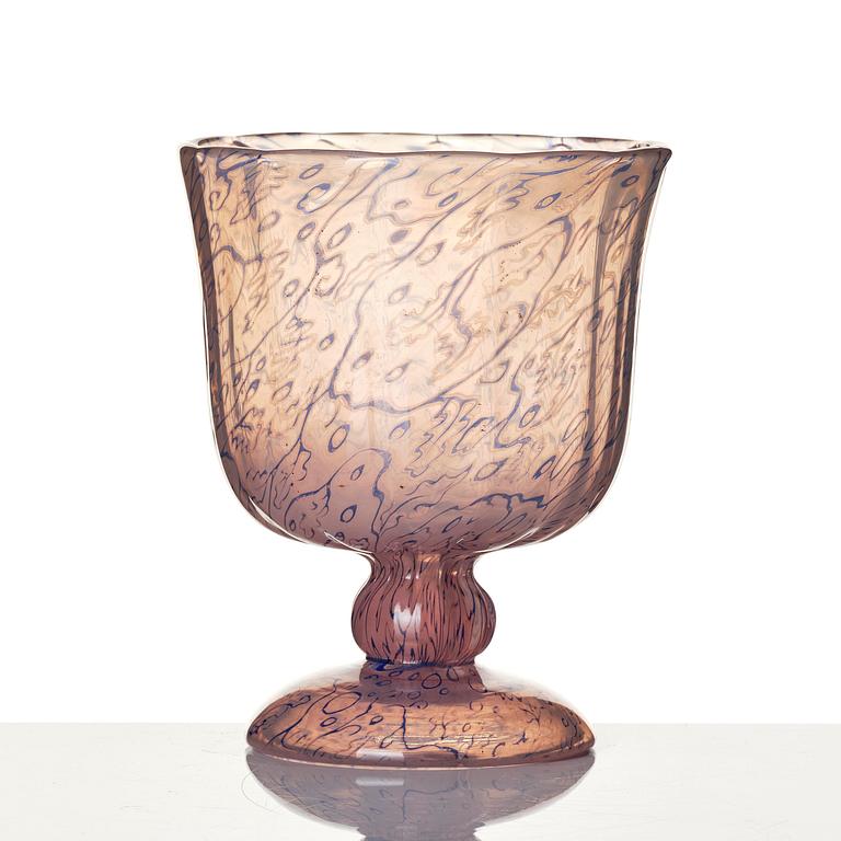 Simon Gate, a graal glass goblet, Orrefors, 1918.