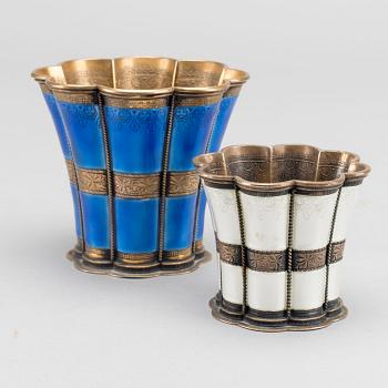 2 pcs of silver cup, Albing och A. Michelsen, Danmark late 20th century,