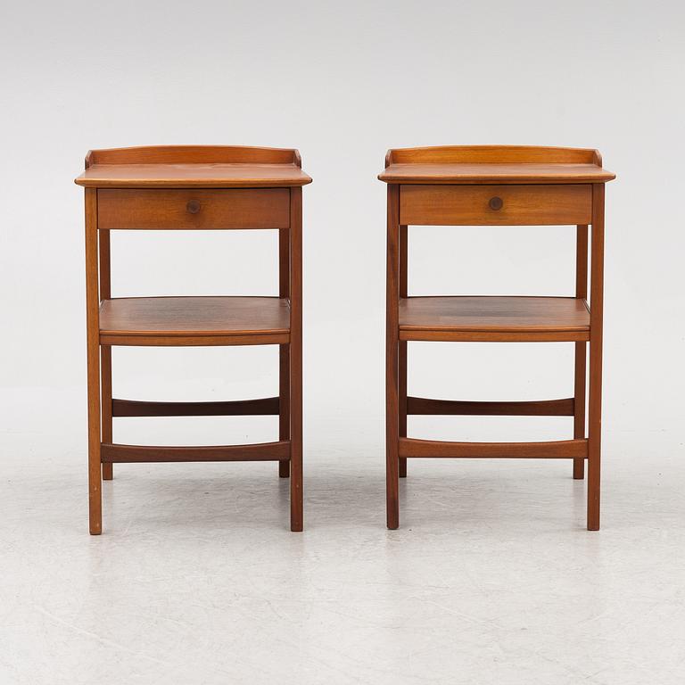 Carl Malmsten, a pair of 'Birgitta' bedside tables, Bodafors 1964.