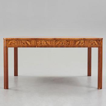 Carl Malmsten, a mahogany Swedish Grace partner's desk, Åtvidaberg, Sweden circa 1934.