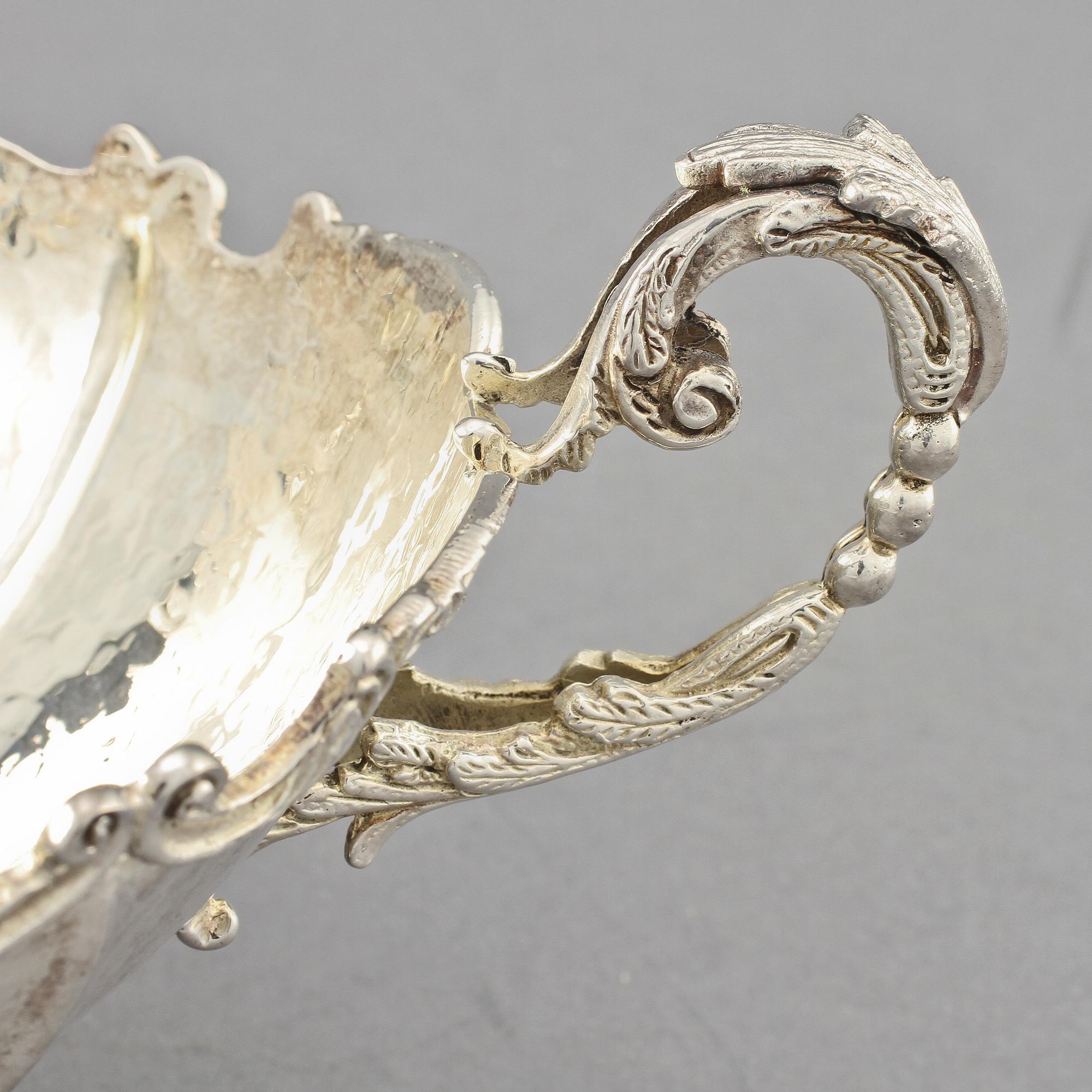 UPPLÄGGNINGSSKÅL, silver, MEMA samt importstämplar, 1900-tal, vikt 650 g.