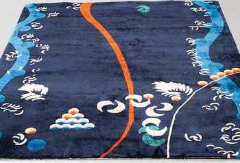 Carl Fredrik Reuterswärd, a carpet, a silk China, hand-knotted, ca 197 x 153 cm.