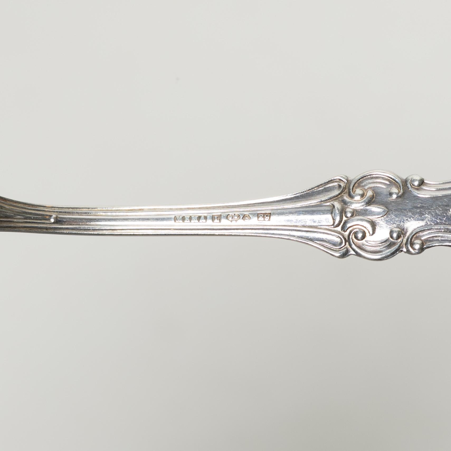 Mocking spoons, 12+5 pcs, silver, including model "Olga", including GAB, Stockholm 1964.