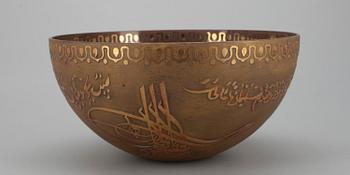 SKÅL, glas, Turkiet, 1900-tal.