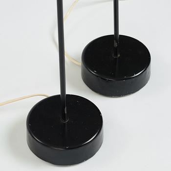 Hans Bergström, a pair of floor lights, model 563, Ateljé Lyktan, Sweden, 1950's.