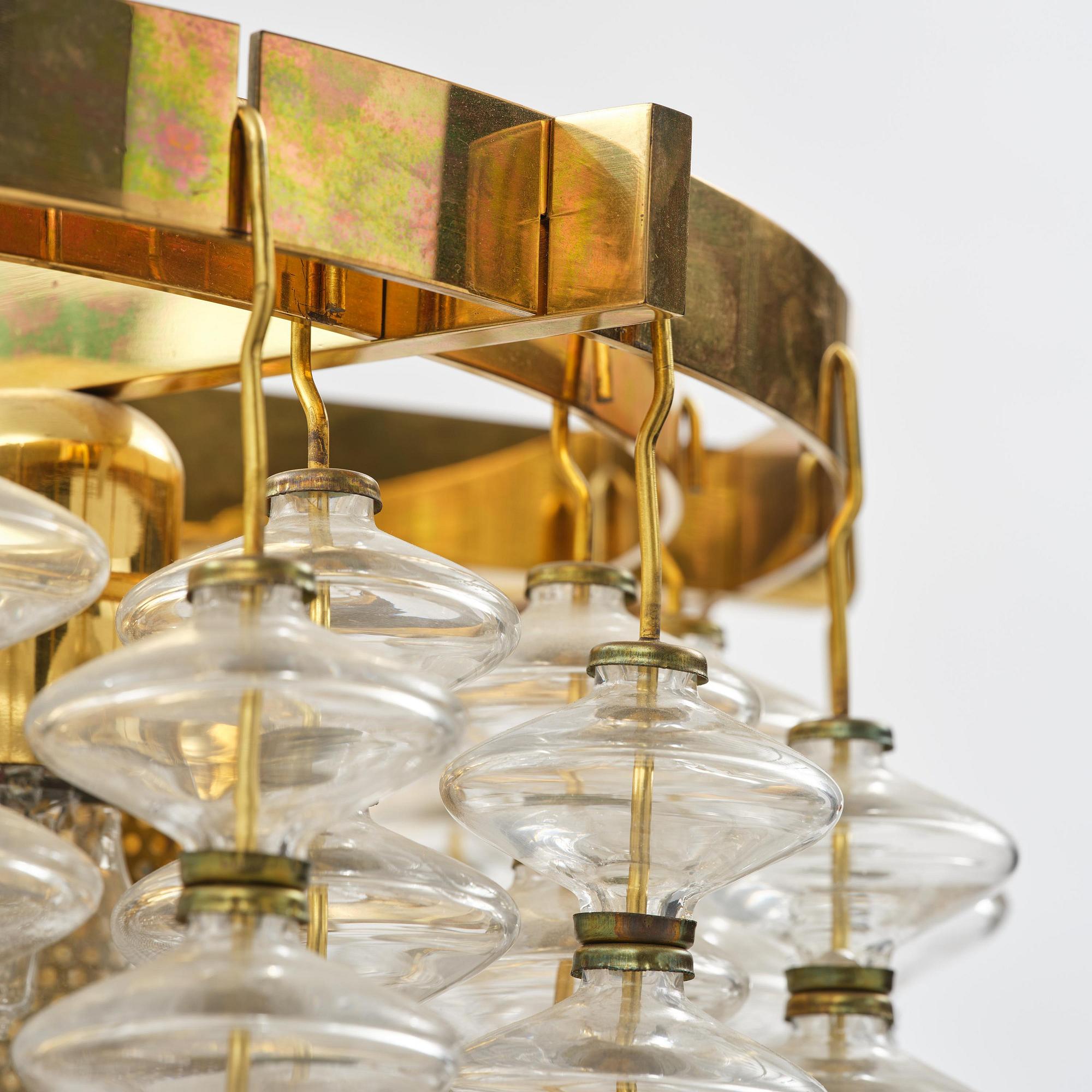 Hans-Agne Jakobsson, taklampa, "Estrella", modell "T 580", Hans-Agne Jakobsson AB, Markaryd, 1960-70-tal.