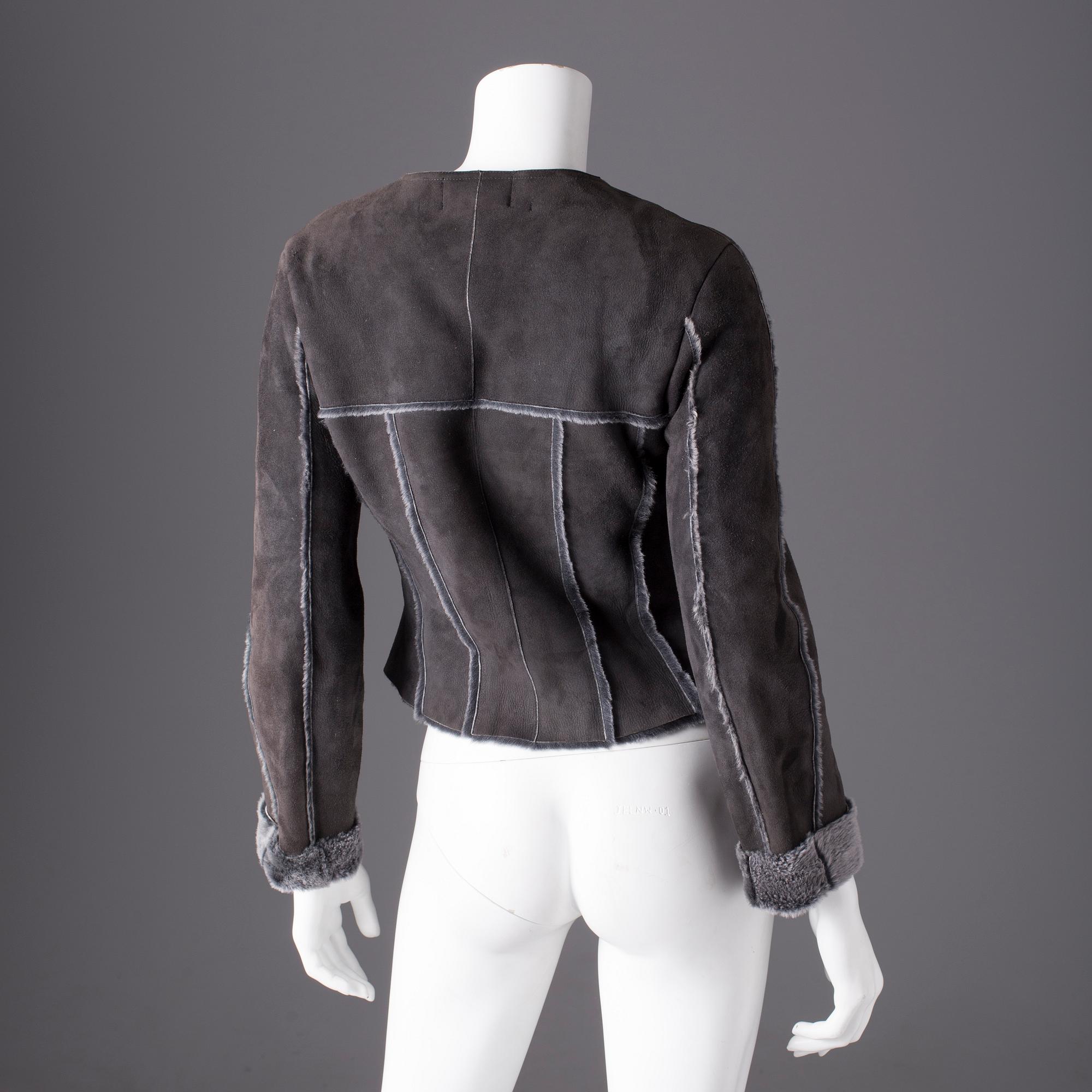 A Chanel Identification sheepskin jacket, French size 40.