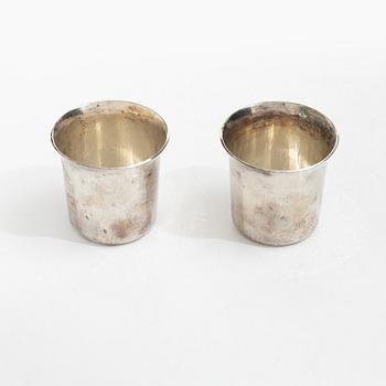 Einar Telander, Bägare, ett par, silver, i etui, Einar Telander Silversmedja, Stockholm 1972.