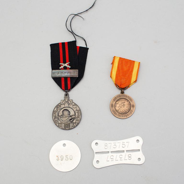 MILITARIA, 9 delar, Finska vinterkriget, 1939-40.