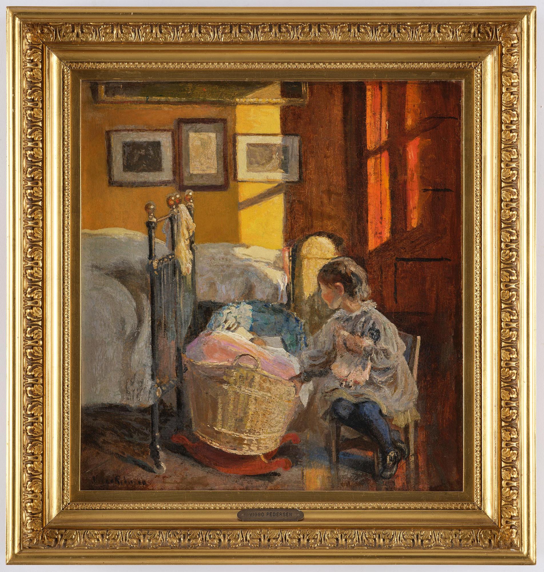 Viggo Pedersen, "Girl by the Cradle".