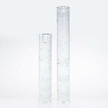 Timo Sarpaneva, two 'Archipelago' sculptures, the other signed Timo Sarpaneva - Iittala 1980.