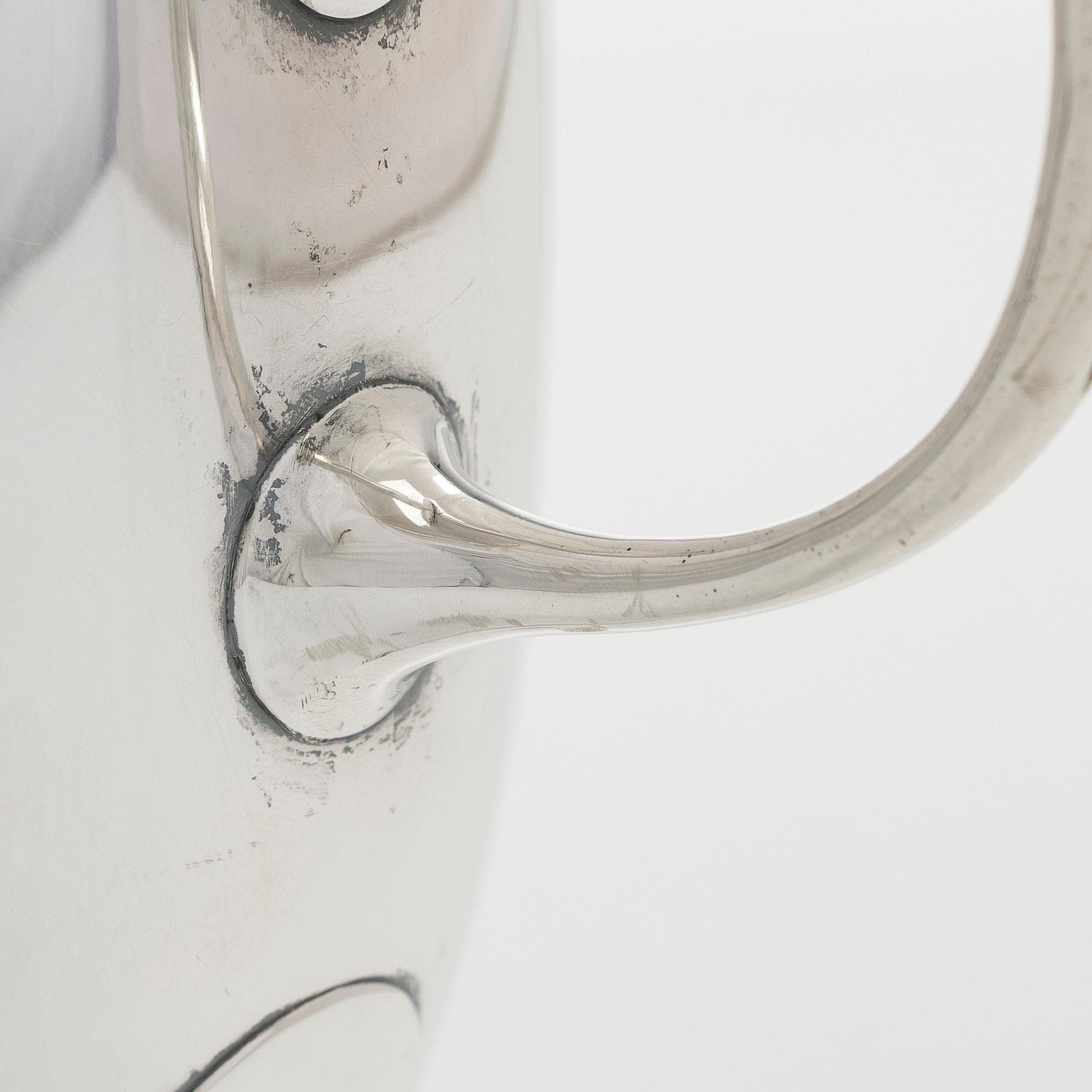 Tapio Wirkkala, silver ewer TW 77, Kultakeskus, Hämeenlinna 1955.