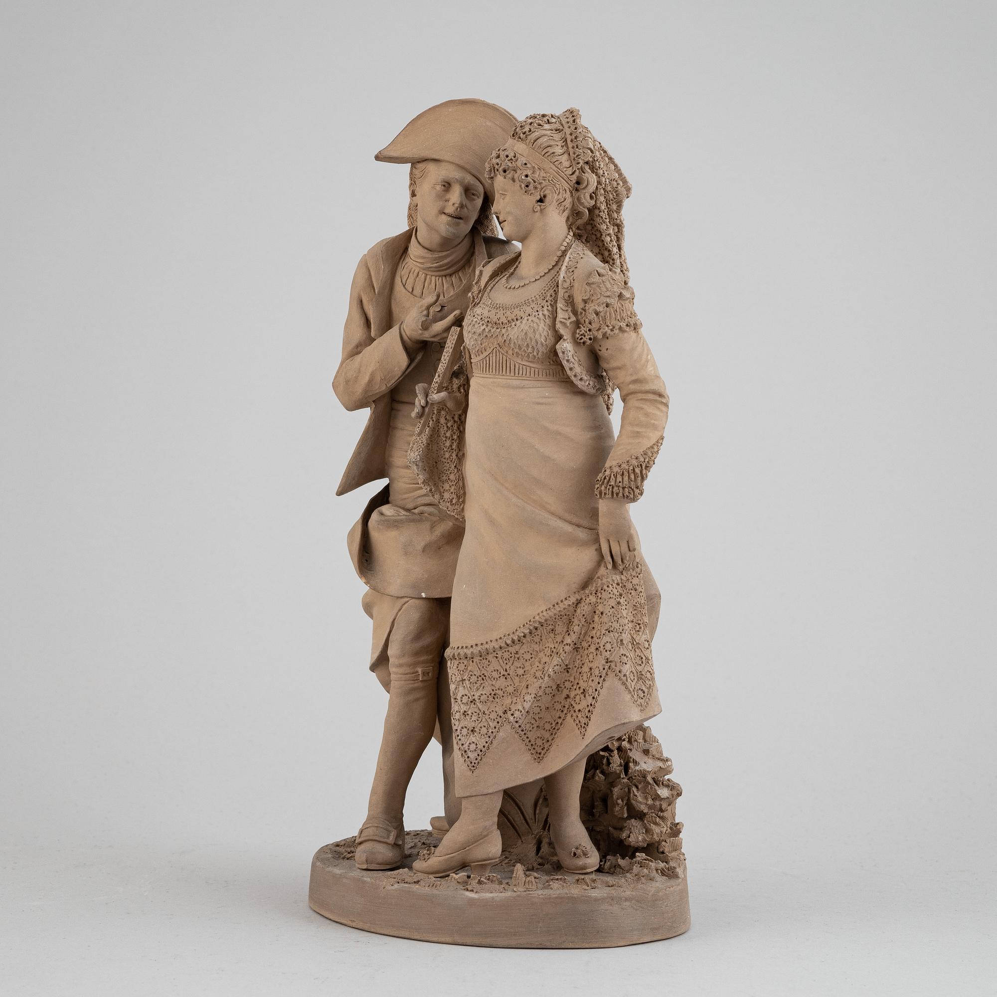 A terracotta sculpture by Antonio Peñas y Leon, Spain, 1883.