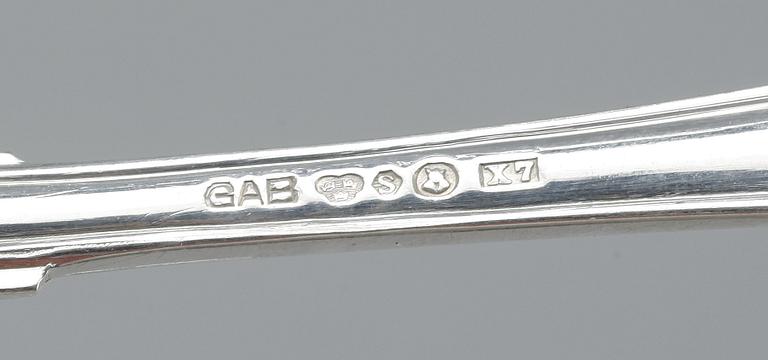PARTI SKEDAR, 25st, silver, bland annat Guldsmedsaktiebolaget, Stockholm, 1924. Vikt ca 708g.
