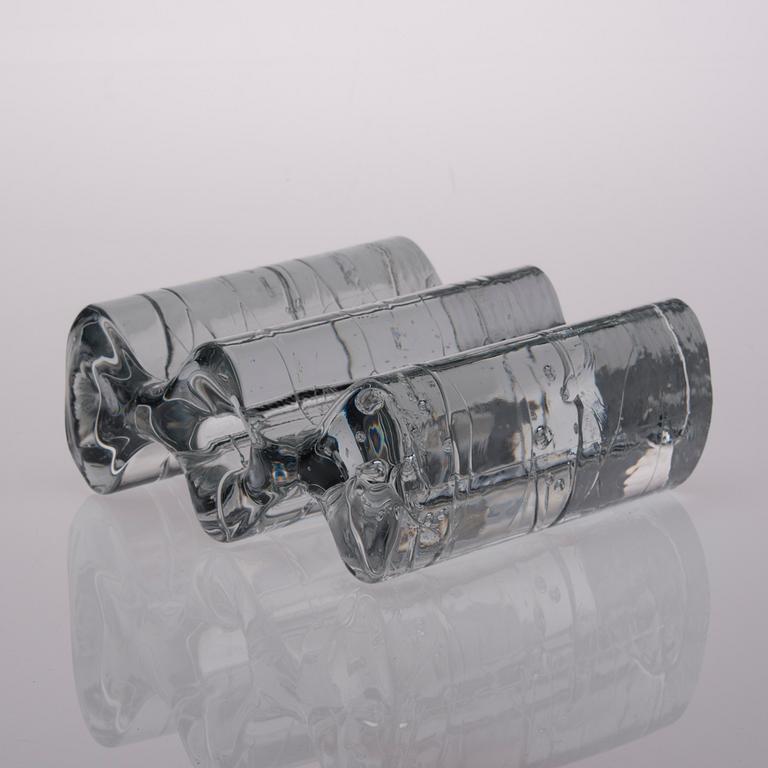 LJUSSTAKE / SKULPTUR, glas, "Arkipelago"-serien, signerad Timo Sarpaneva.