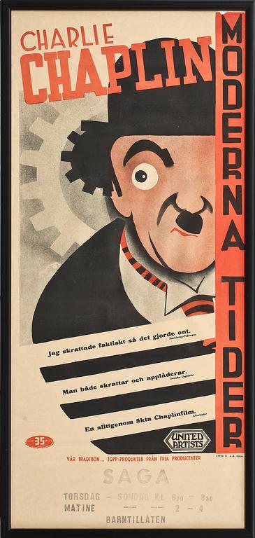 FILMAFFISCH, "Moderna tider", omkring 1900-talets mitt.