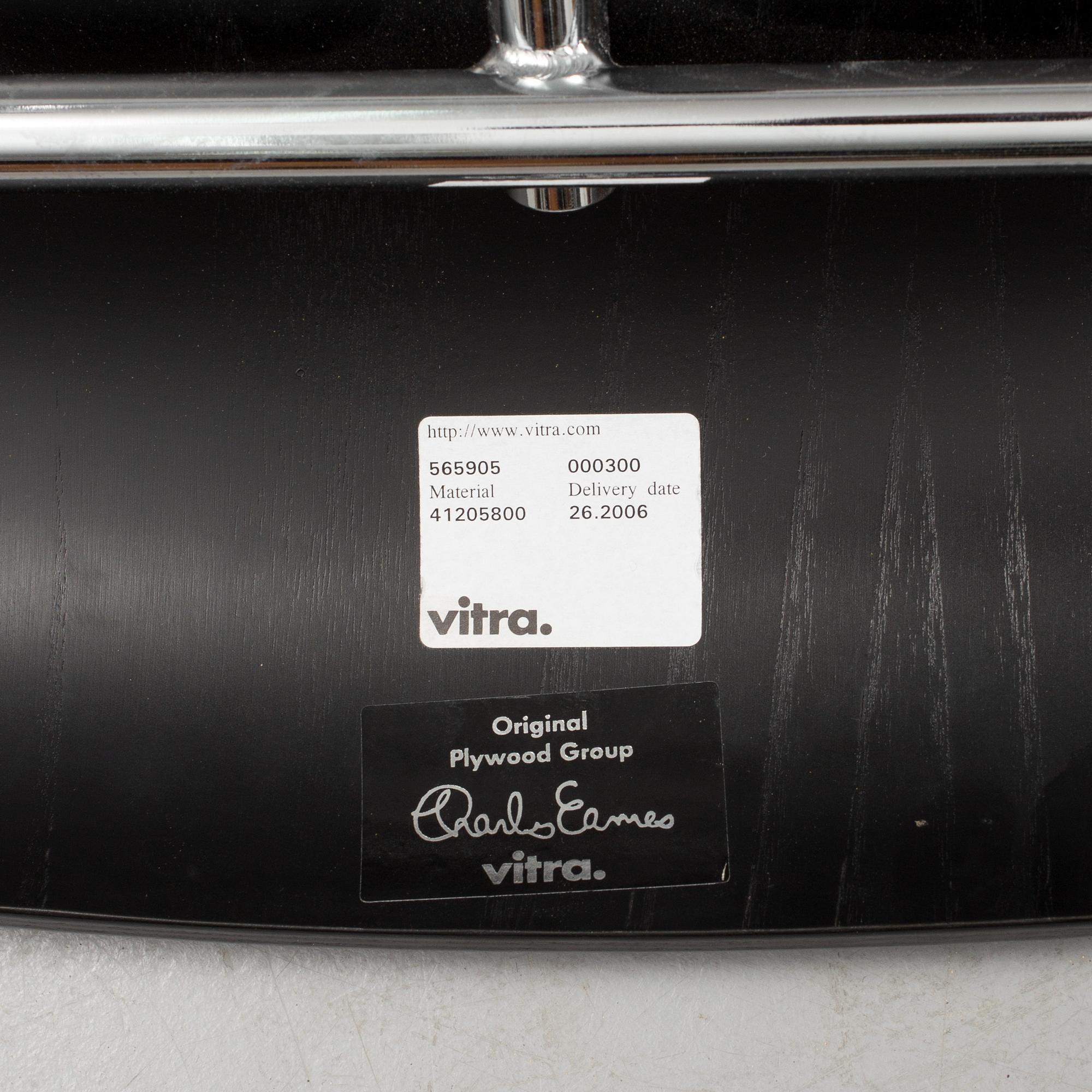 CHARLES & RAY EAMES, a 'LCM' chair from the Plywood Group, Vitra, 2006.