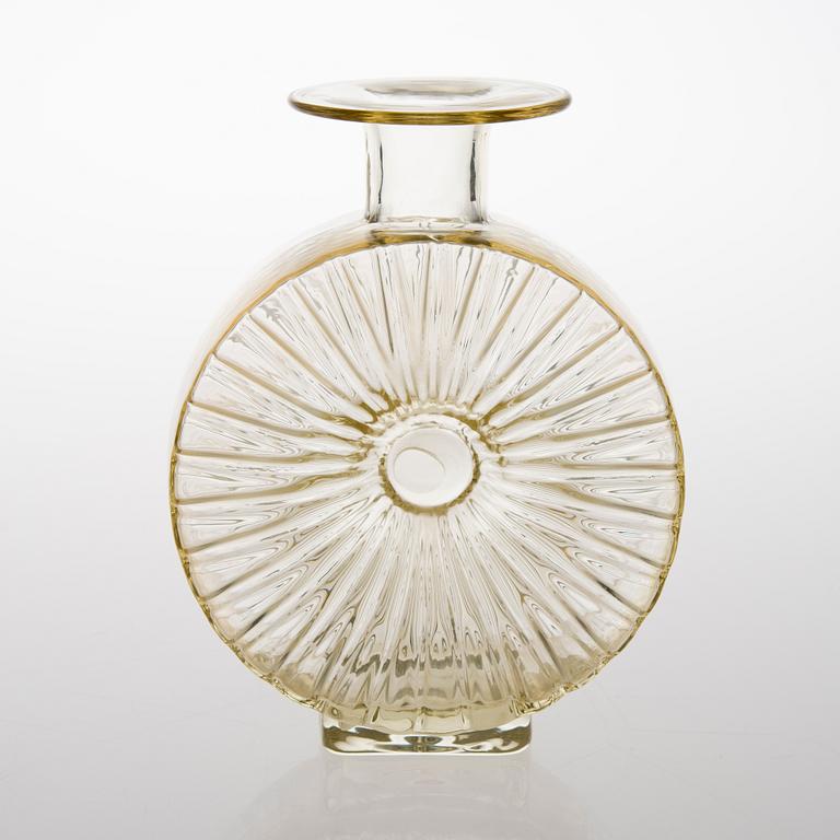 A 'Sun-Bottle' glass vase, Riihimäen Lasi, Finland. Designed in 1964.