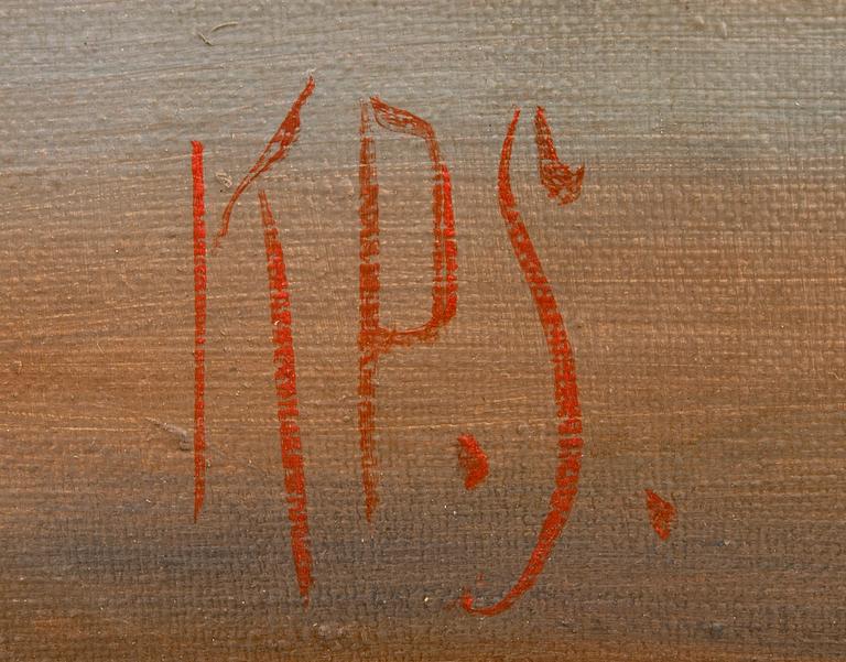 Unknown artist 20th century, oil on canvas signed.