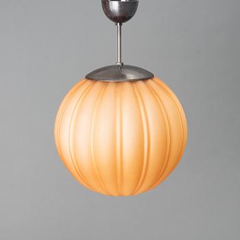 Harald Notini, an imposing ceiling lamp, Arvid Böhlmarks Lampfabrik, Stockholm, 1930s.